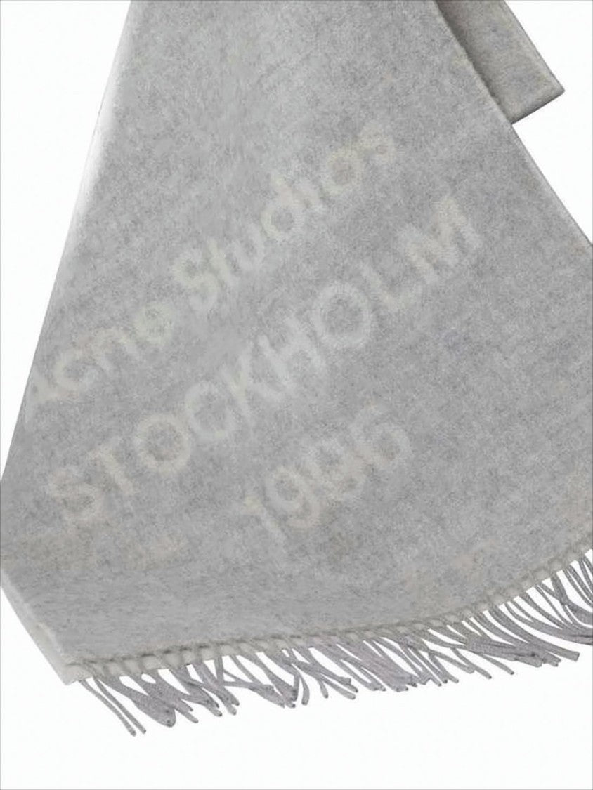 Acne Studios Gradient Wool Scarf With Fringed Edges