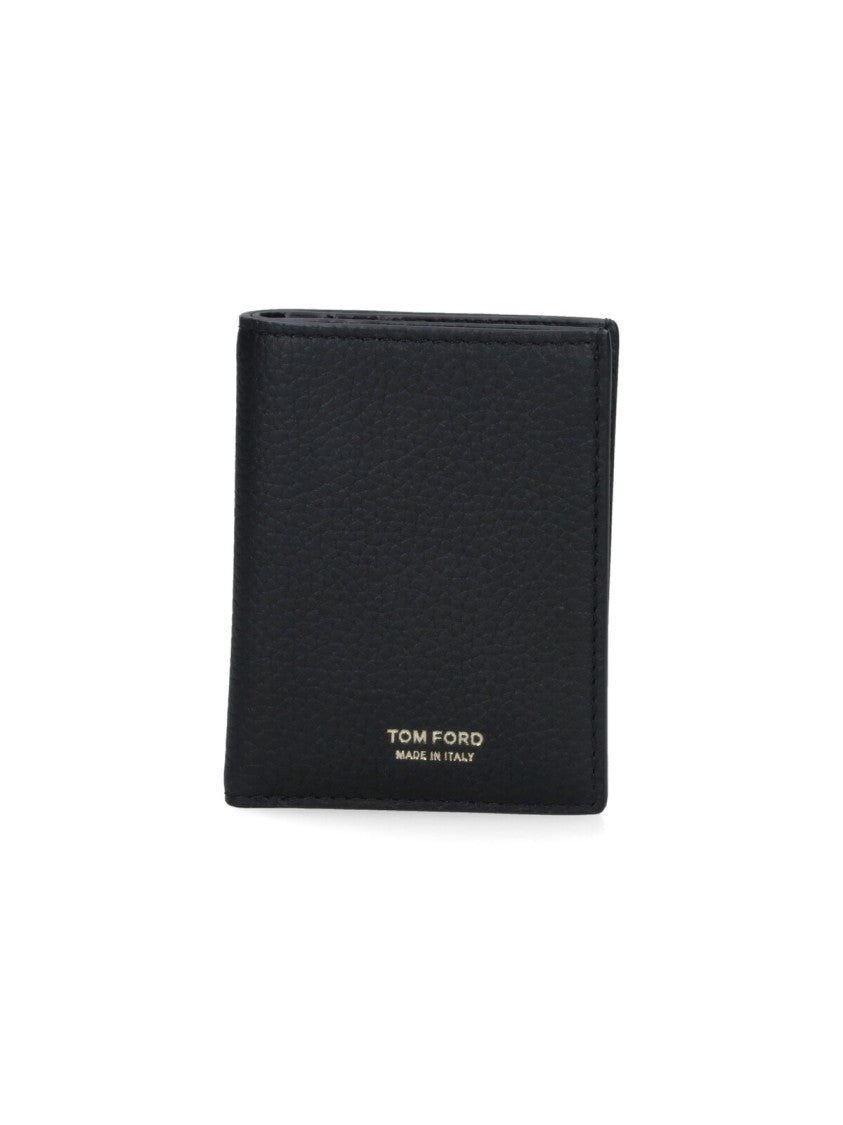 Tom Ford Black Calfskin Bi-Fold Card Holder