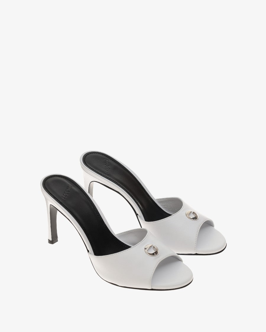 Coperni 95Mm Open-Toe Mules With Silver-Tone Logo Plaque