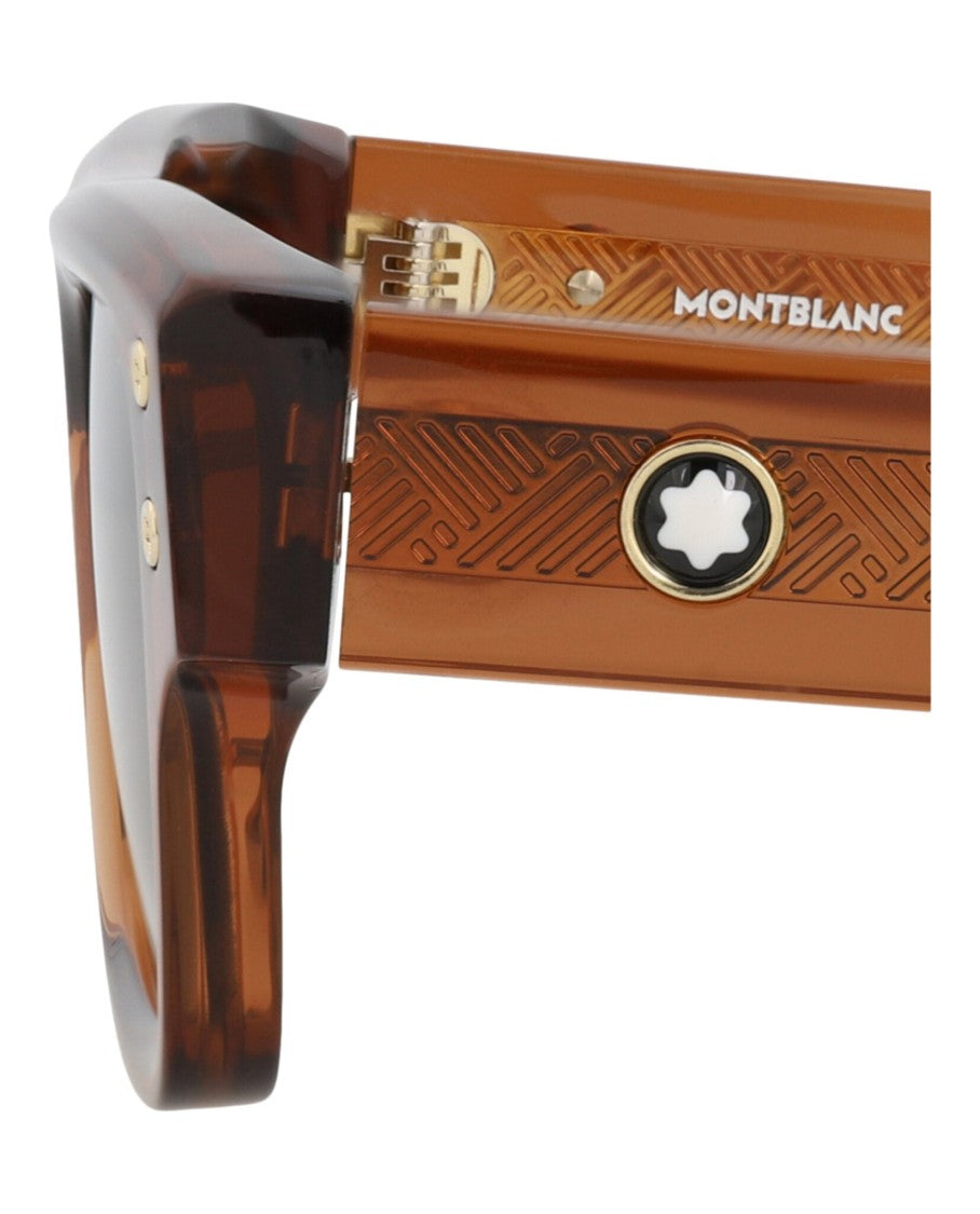 Montblanc Square-Frame Recycled Acetate Sunglasses