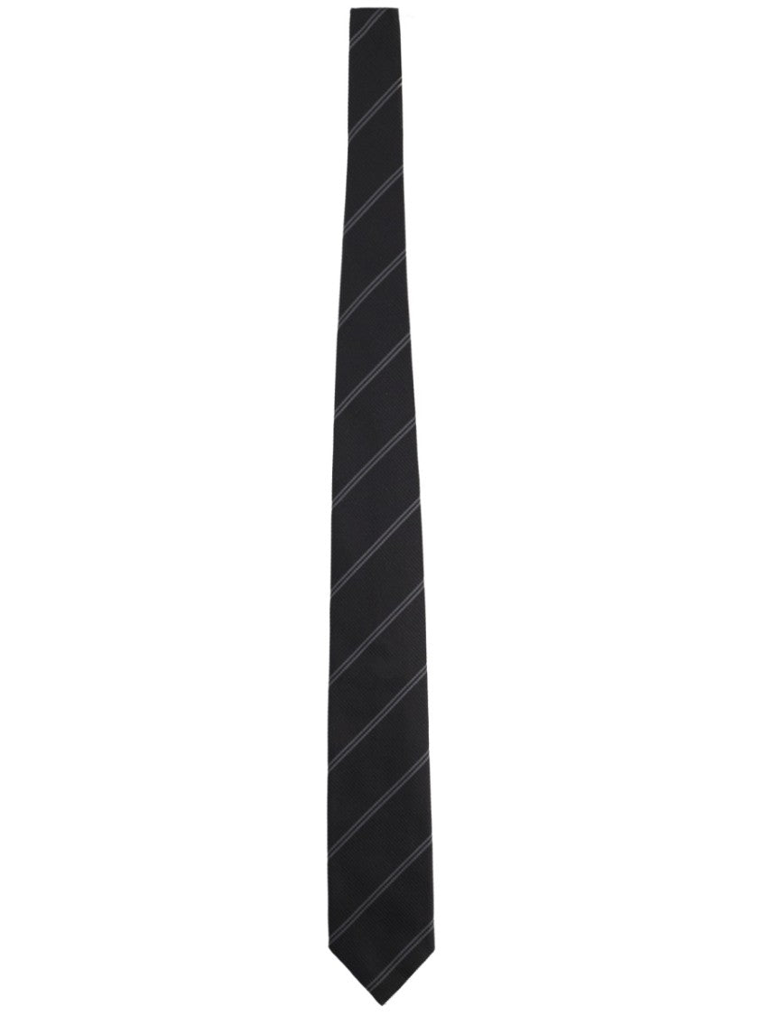Tom Ford Printed Diagonal Stripe Pointed Silk Tie