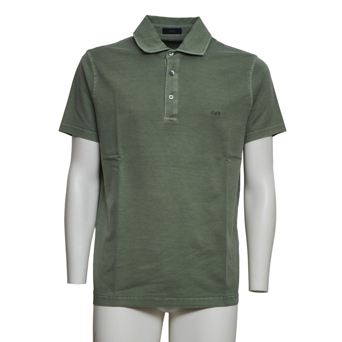 Fay Garment-Dyed Cotton Jersey Polo Shirt