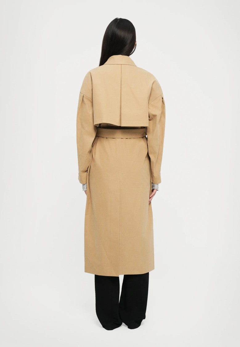 Max Mara Knee-Length Trench Coat With Classic Collar