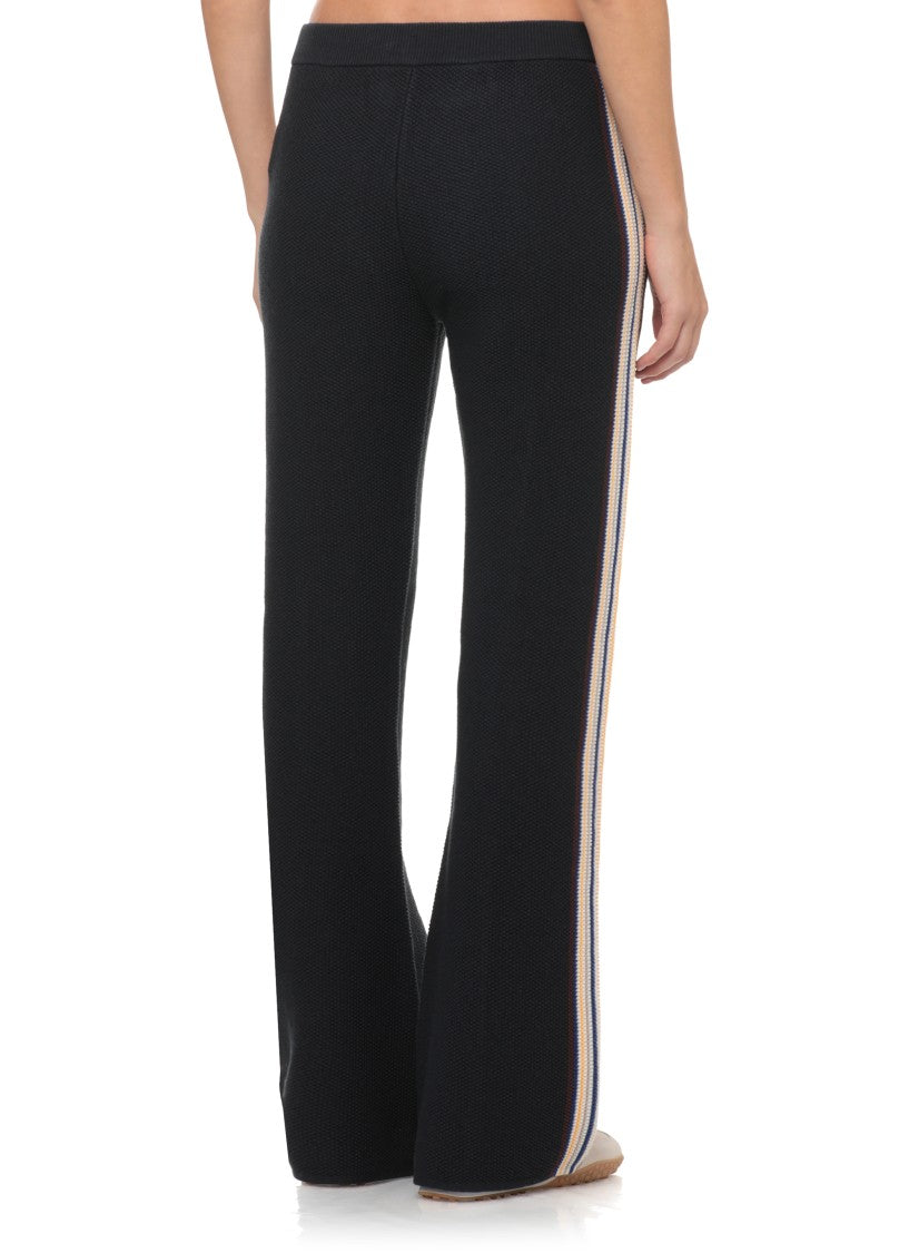 Casablanca Blue Cafe Stripe Side-Striped Pants