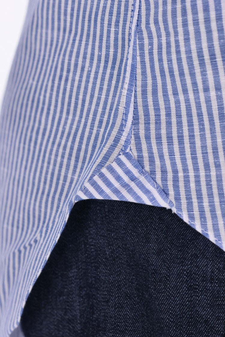 Barba Striped Cotton-Linen Tailored Shirt Cult Line