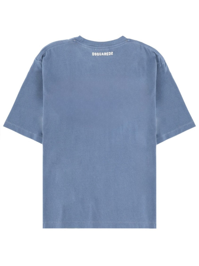 Dsquared2 Neutrals Bad Boys Club Embroidered T-Shirt