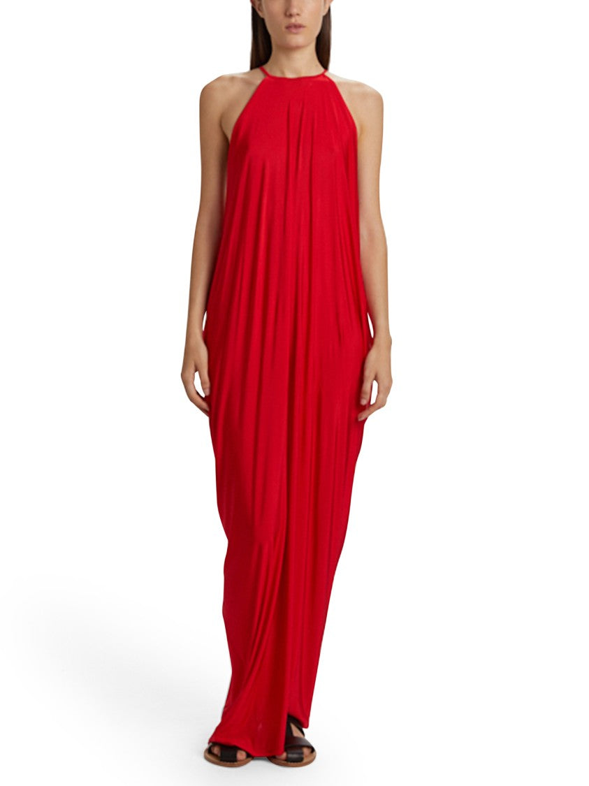 Phisique Du Role Flowing Red Maxi Dress With Crisscross Back Straps