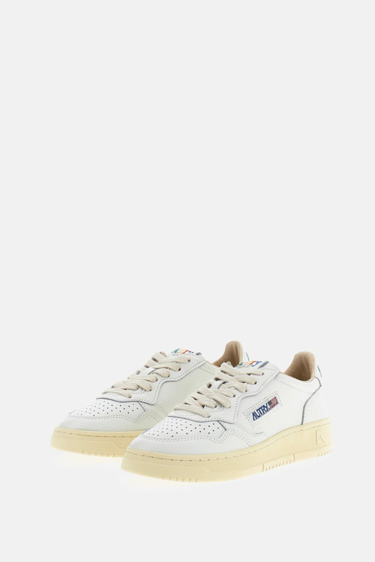 Autry White Medalist Low Leather Sneakers