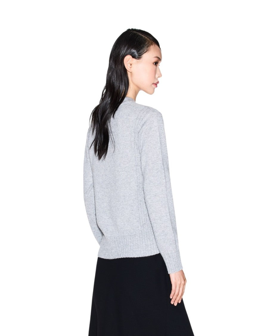 Armani Exchange Grey Sweater Shiny Lurex Finish