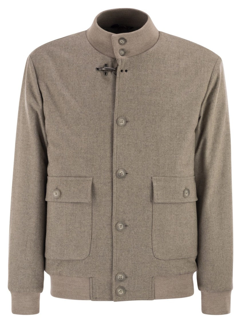 Fay Virgin Wool Bomber Jacket