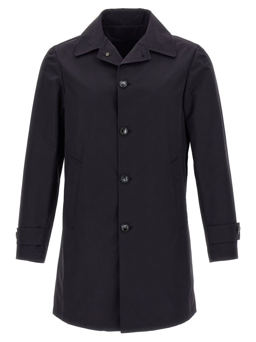 Barba Single-Breasted Trench Coat