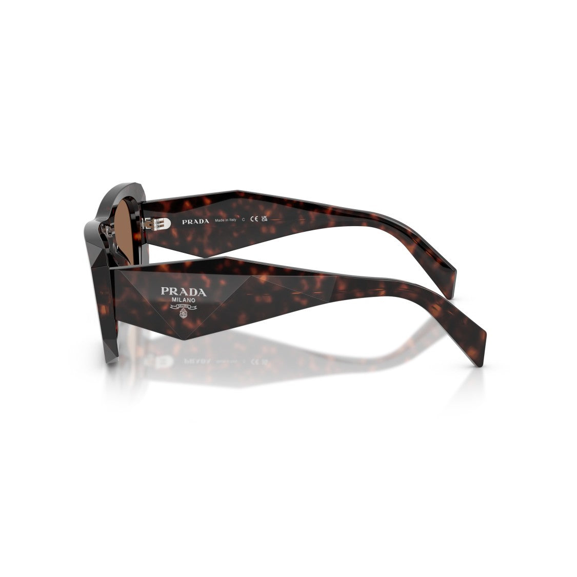 Prada 0Pr B18s Oversized Geometric Frame Tortoiseshell Acetate Sunglasses