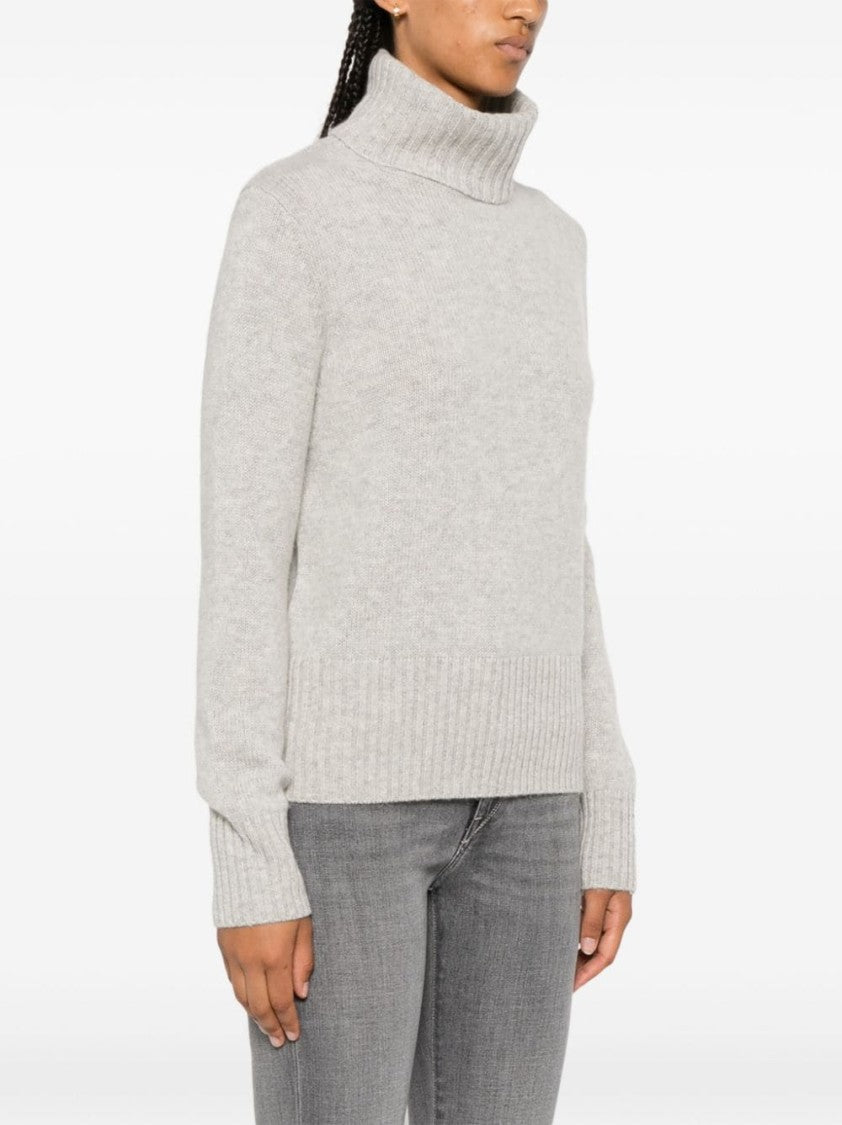 Allude Nickel Grey Wool Sweater