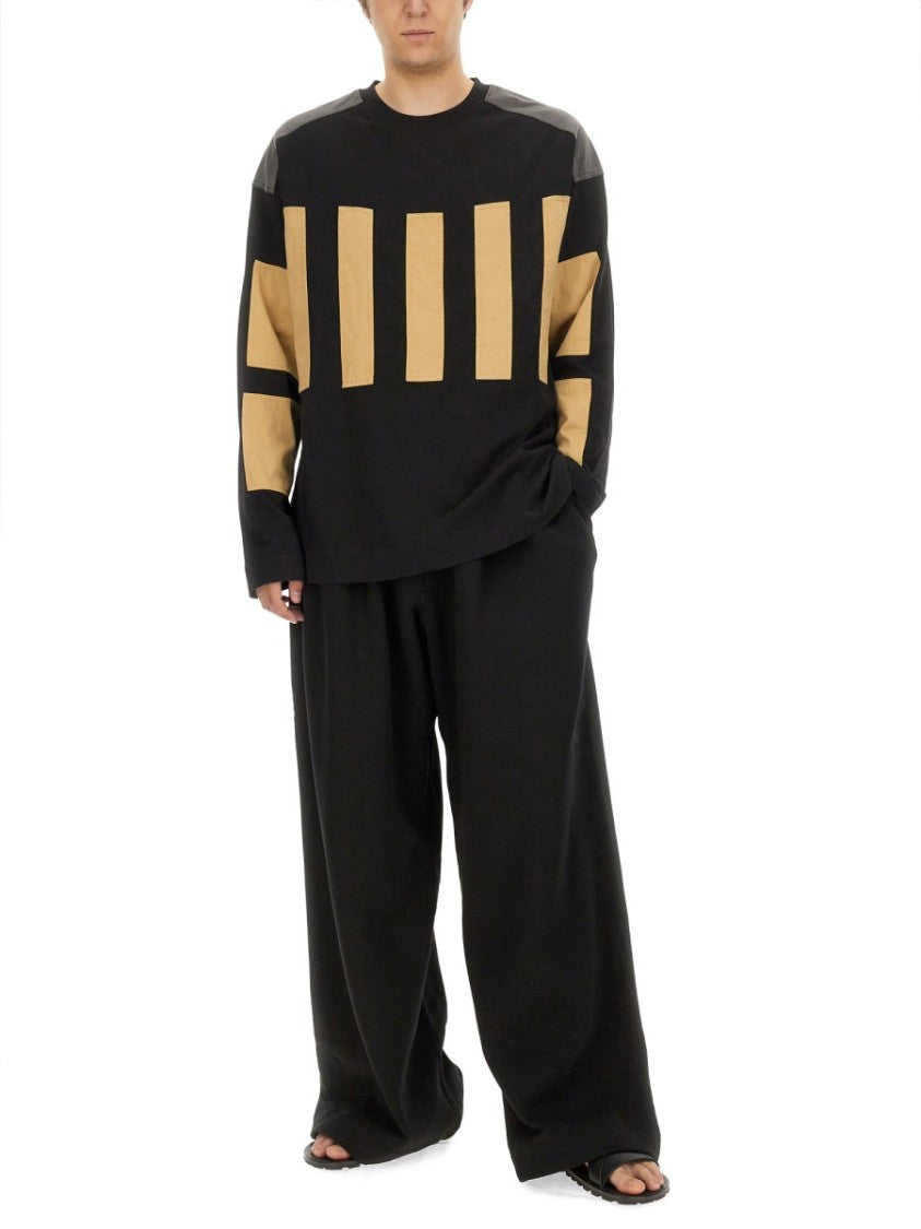 Dries Van Noten Relaxed Fit Cotton Sweatshirt With Ribbed Details