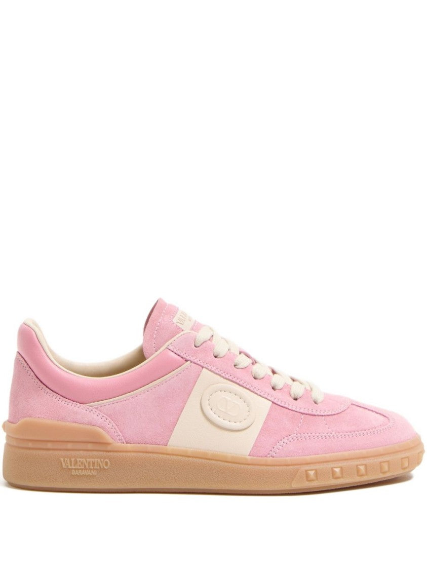 Valentino Garavani Suede Upper Flat Shoes With Cream Accents
