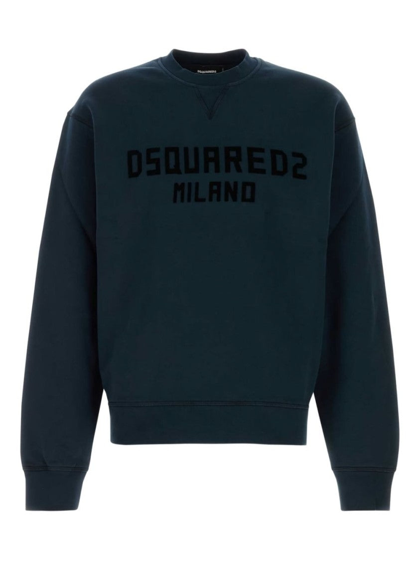 Dsquared2 Relaxed Fit Black Cotton Sweatshirt