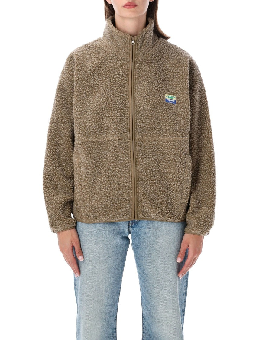 American Vintage Hok Town Pile High-Collar Teddy Plush Jacket