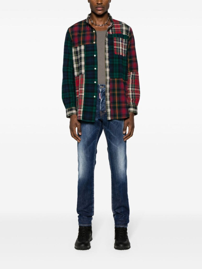 Dsquared2 Indigo Blue Stretch-Cotton Denim Trousers