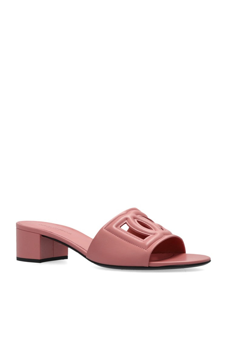Dolce & Gabbana Powder Pink Heeled Mules