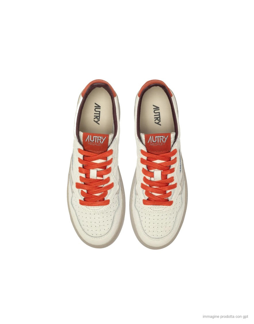 Autry Low-Top Sneakers With Textured Leather And Nubuck Accents