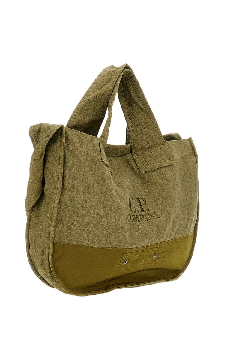 C.P. Company Green Raffia Shopping Bag