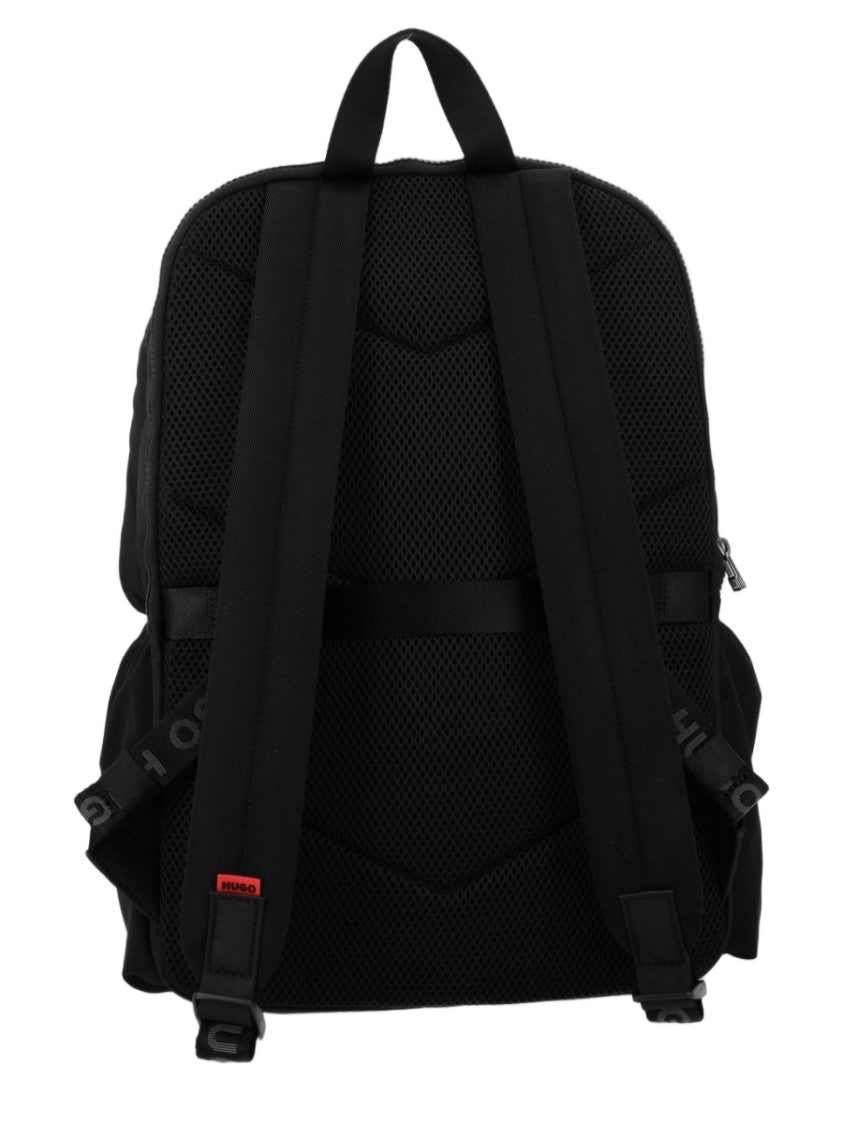 Hugo Ayden Sleek Black Recycled Polyamide Backpack