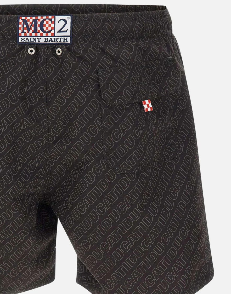 Mc2 Saint Barth Black Gustavia Classic Swim Shorts