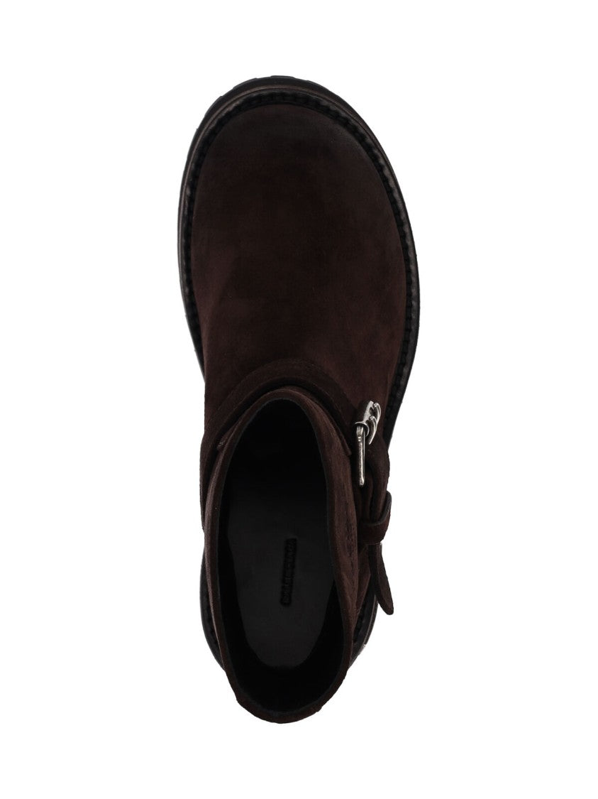 Balenciaga Brown Venom Mini Suede Calfskin Boots