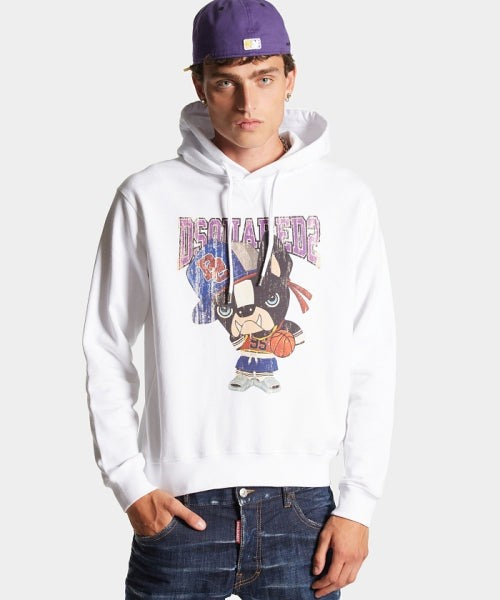 Dsquared2 Multicolour Graphic-Print Cotton Hoodie