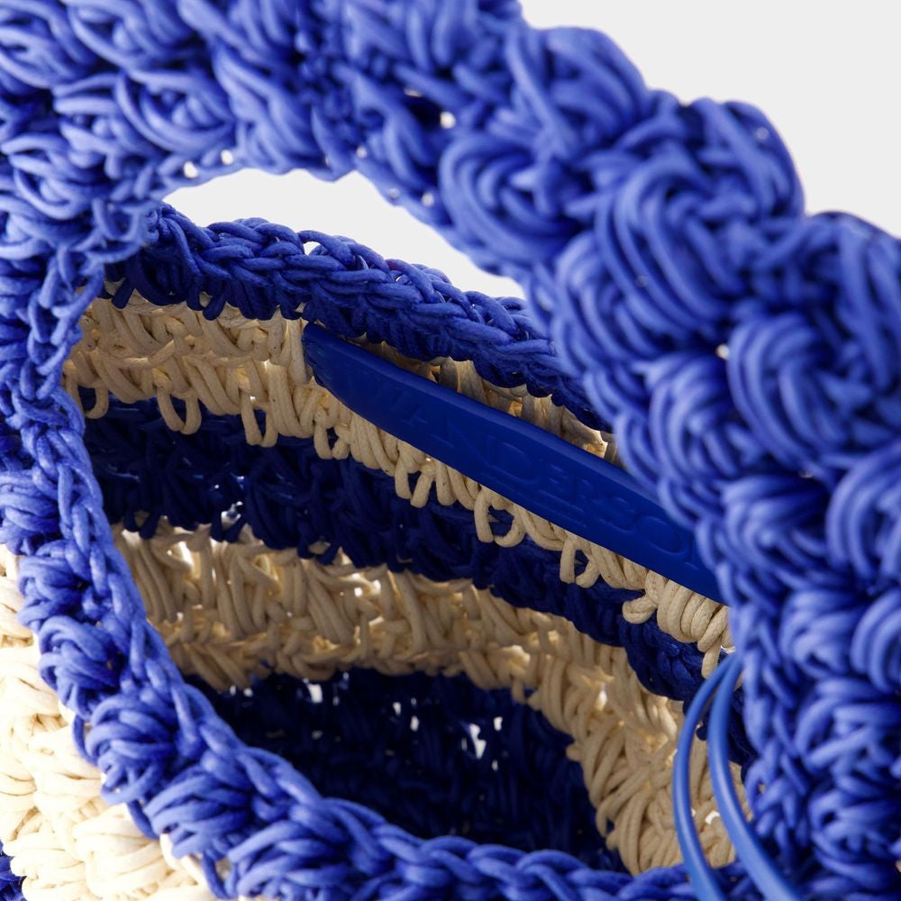 J. W. Anderson Popcorn Basket Bag - Cotton - Blue/White