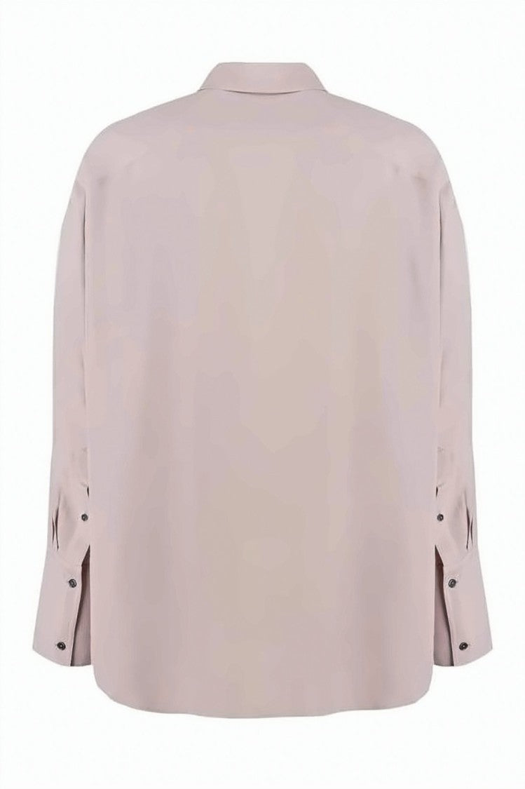 Ami Paris Loose-Fitting Shirt With Classic Collar And Concealed Placket