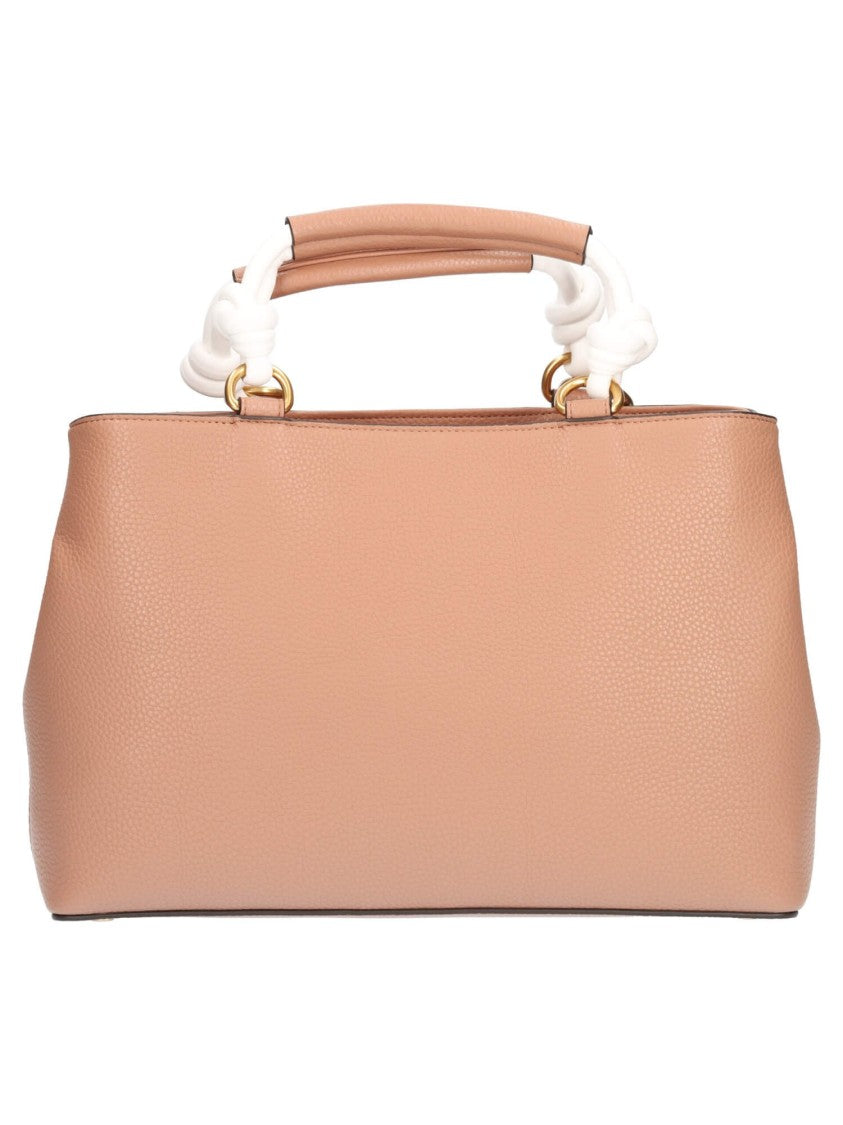 Liu Jo Beige Handbag In Brown Textured Eco-Leather