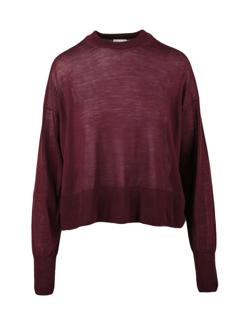 Alysi Short Brushed Knit Sweater In Luxurious Merino Wool