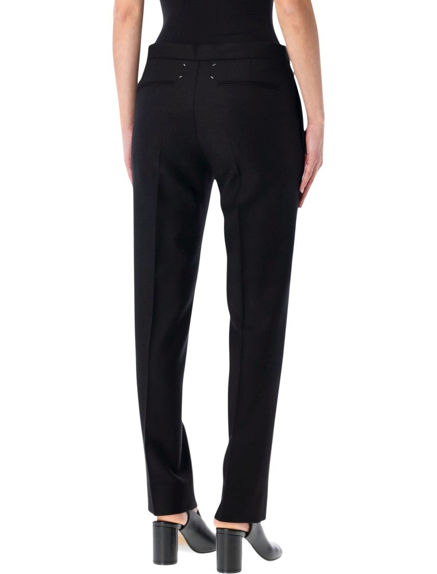 Maison Margiela Formal Pleated Drawstring Tailored Trousers