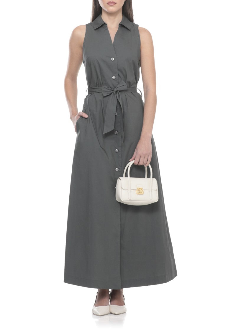 Coccinelle Ivory Leather C-Me Lock Mini Bag With Gold-Tone Accents