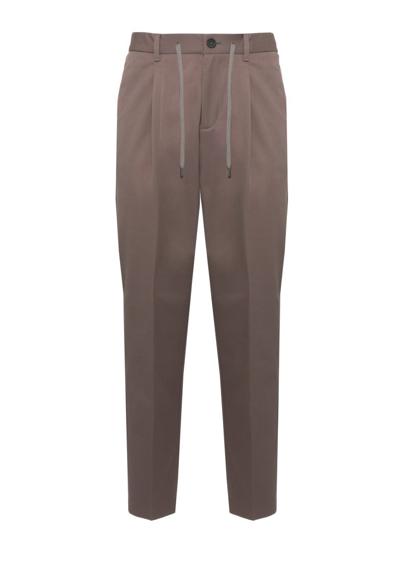 Herno Brown Relaxed Drawstring Straight-Leg Pants