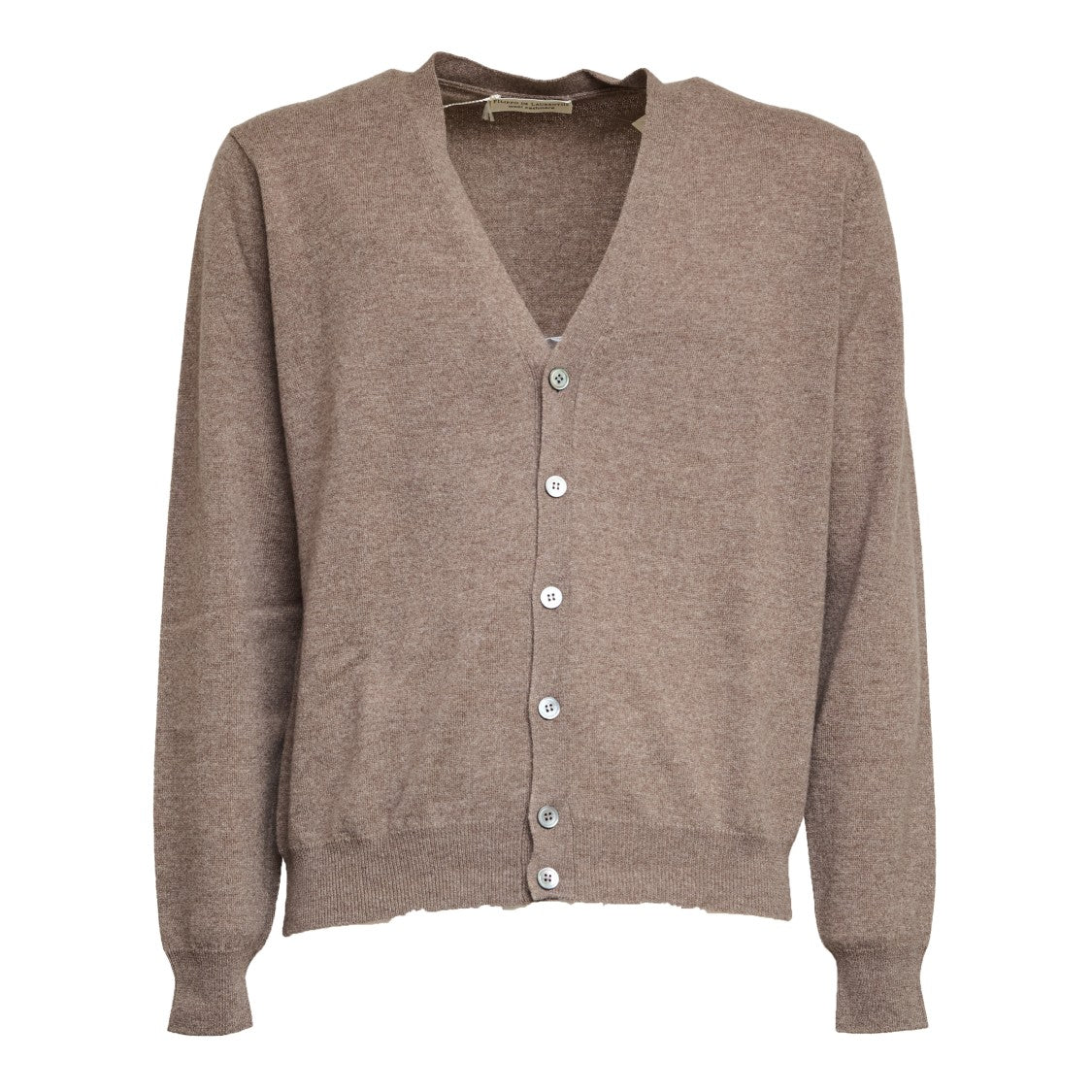 Filippo De Laurentiis Cashmere-Wool Blend Cardigan With Ribbed Finish