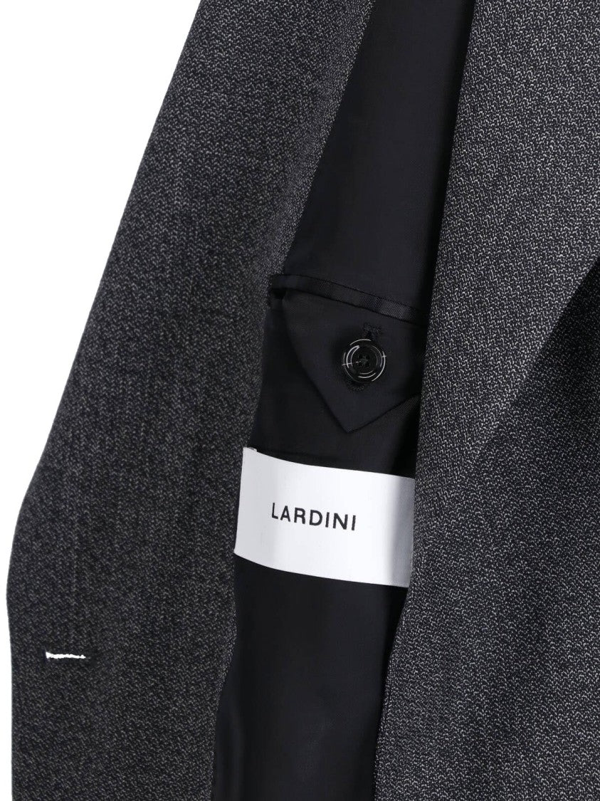 Lardini Grey Double-Breasted Virgin Wool Suit