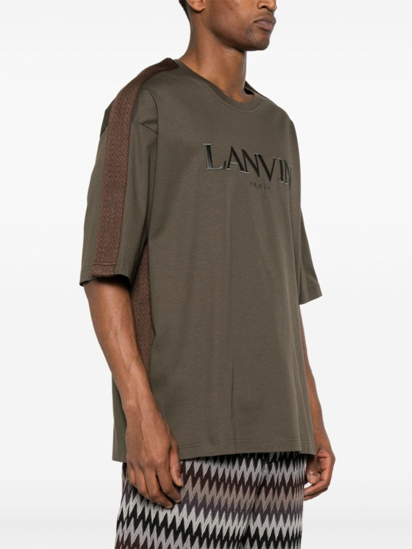 Lanvin Dark Olive Green Cotton Jersey T-Shirt