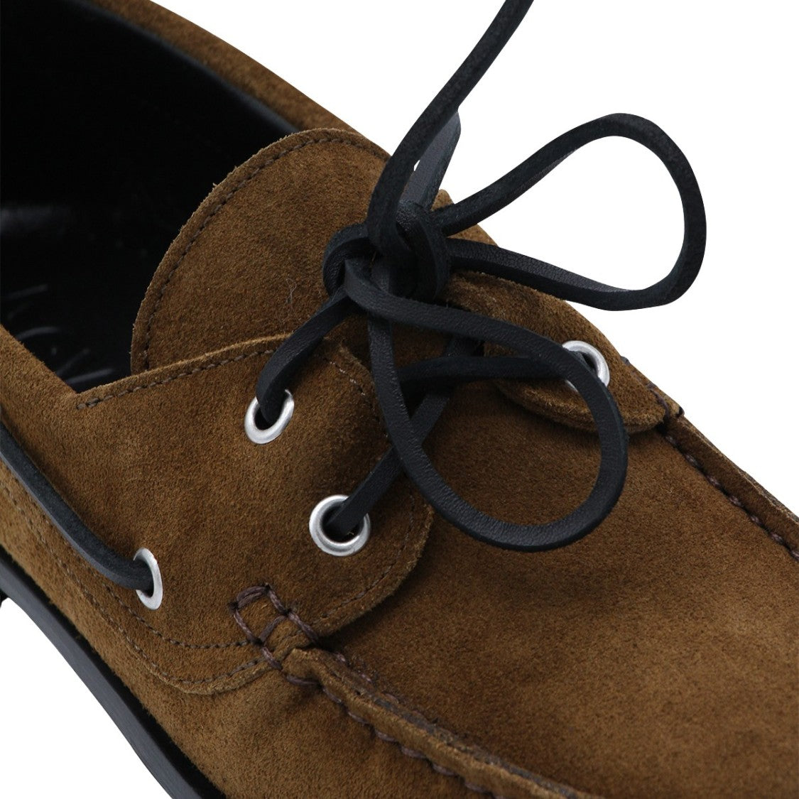 Aeydē Classic Moccasin-Inspired Flat Shoes With Lace-Up Detailing