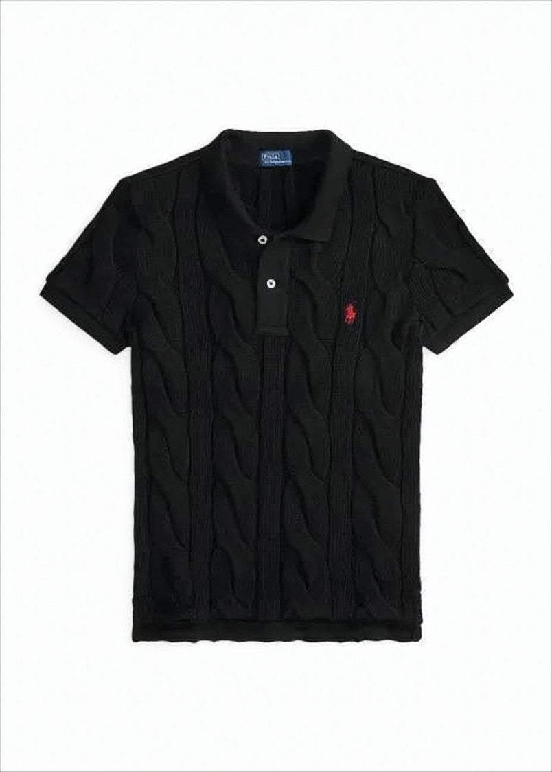 Polo Ralph Lauren Textured Cable Knit Polo Shirt