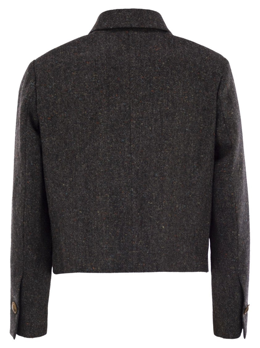 Saulina Aria - Shirt-Style Jacket In Wool And Cashmere