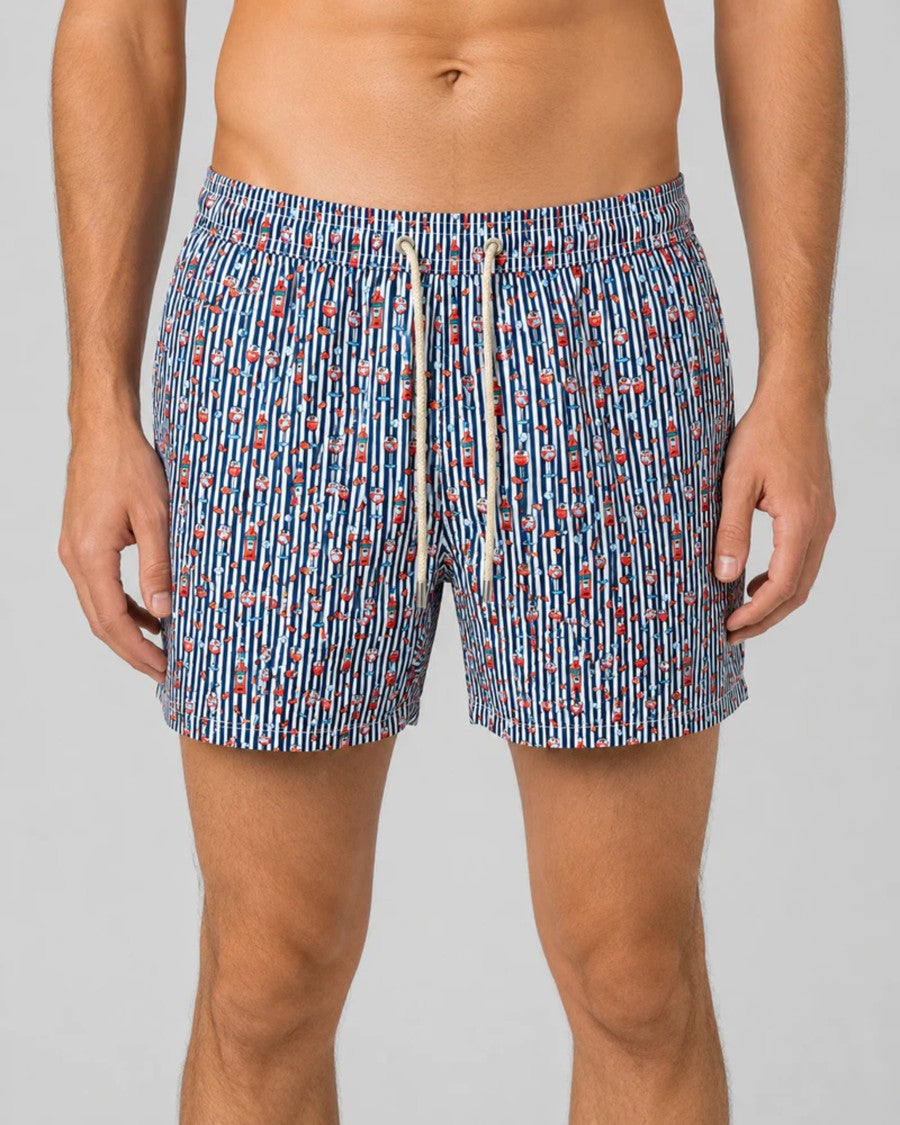 Mc2 Saint Barth Blue Lighting Micro Fantasy Swim Shorts