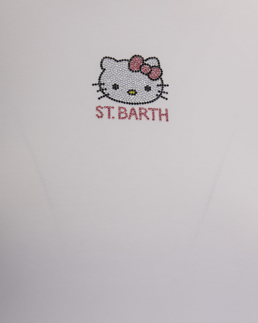Mc2 Saint Barth Short-Sleeved Fitted T-Shirt With Rhinestone Details