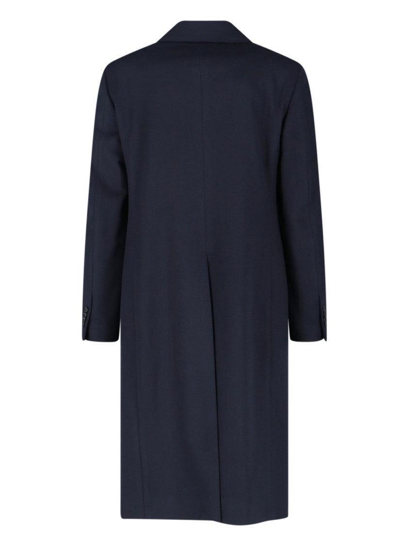 Lardini Double-Breasted Coat – Navy