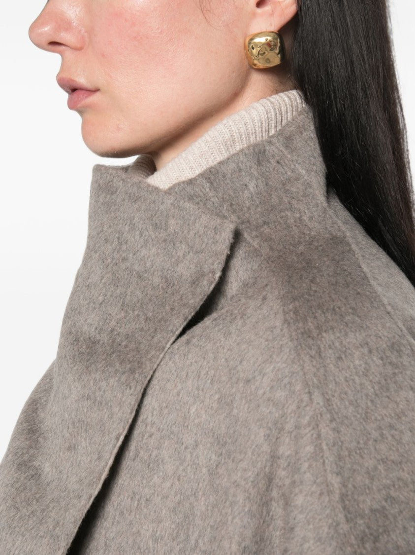 The Frankie Shop Oversized High-Collar Long Coat