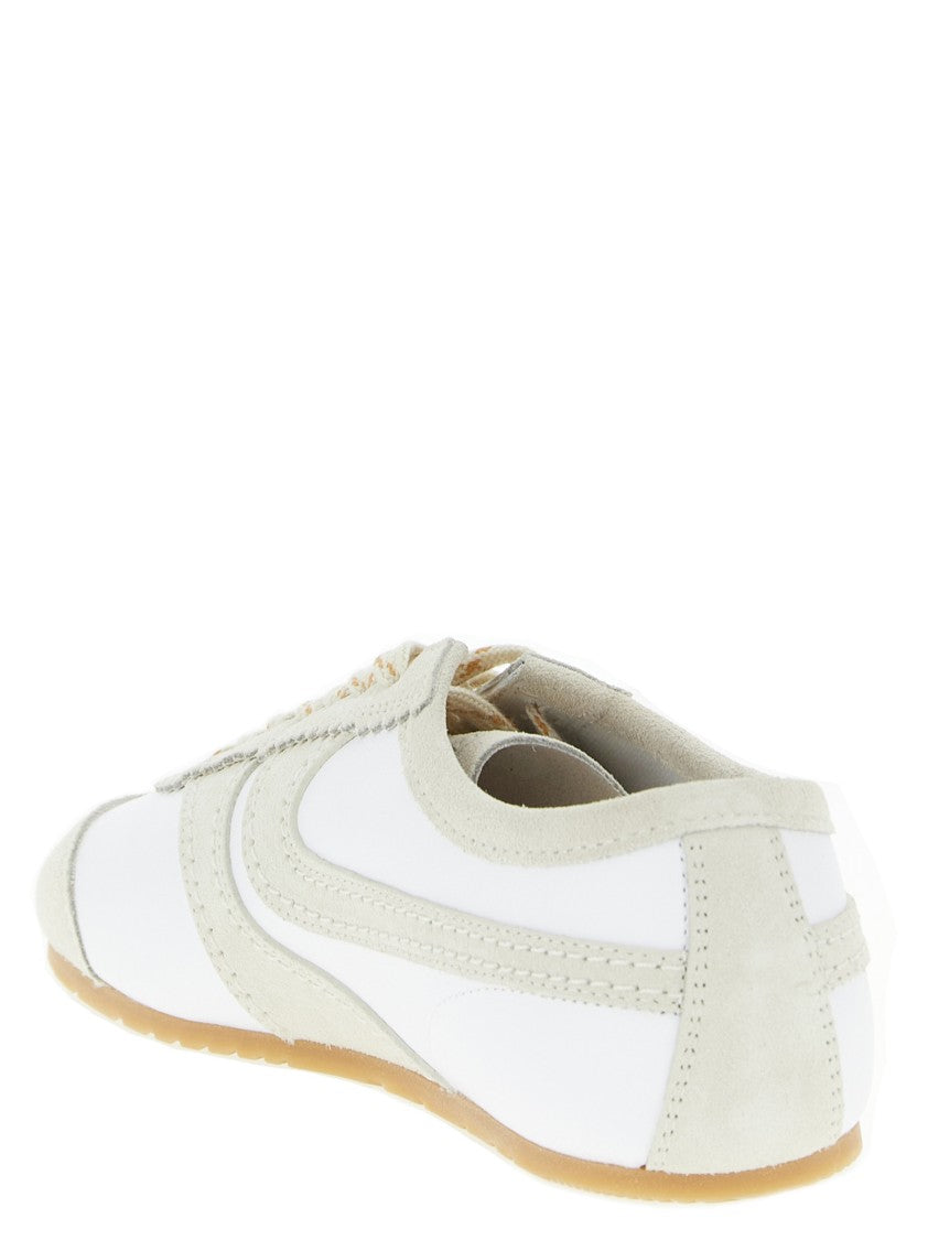 Dries Van Noten Low-Profile Leather Sneakers With Contrasting Suede Inserts