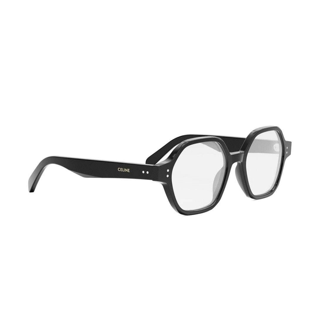Celine Black Thin Geometric Acetate Glasses