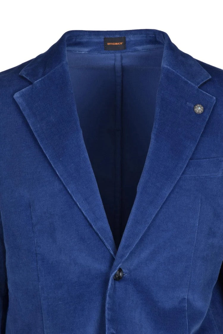 Officina 36 Velvet Jacket - Blue