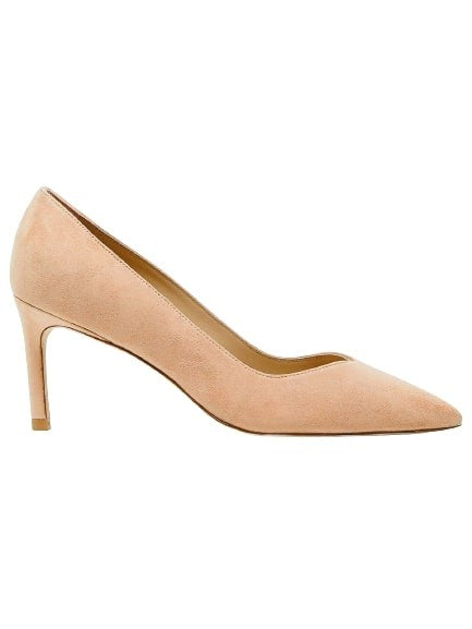 Stuart Weitzman Pump In Powder Suede Heel 70 Mm
